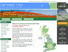 Tablet Screenshot of campingandcaravansitefinder.com